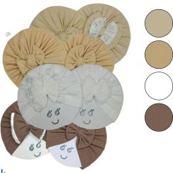 تصویر توربان نوزادی دخترانه مدل آرام 