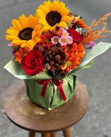 تصویر جار گل پاییزی 