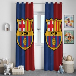 تصویر پرده اتاق خواب طرح بارسلونا کد ۲۶ 