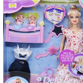 تصویر عروسک باربی باردار Defa Lucy مدل 8009 