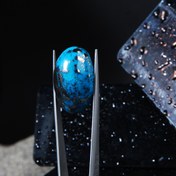 تصویر نگین فیروزه کرمان پیریت دار 