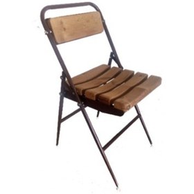 تصویر صندلی تاشو رویه چوبی فرم دار نهال سان 