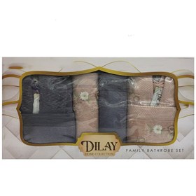 تصویر سرویس حوله عروس و داماد 10تکه گلدوزی سه بعدی برند DILAY 