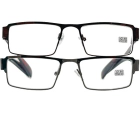 تصویر عینک طبی نزدیک بین نمره دار فلزی دسته فنری 