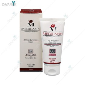 تصویر ضدآفتاب فاقد چربی SPF60 مدیلن - Medilann oil free sinscreen cream 