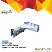 تصویر رایزر اچ پی HPE DL38X Gen10 4-port 8 NVMe slim SAS riser | 867807-B21 