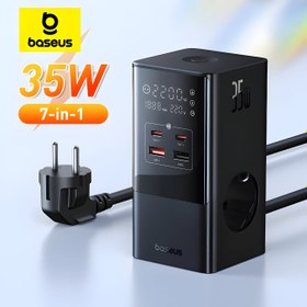 تصویر شارژر رومیزی بیسوس مدل PowerCombo E00023606113-00 35W Baseus PowerCombo E00023606113-00 35W Desktop Charger