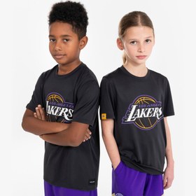 تصویر تی شرت بسکتبال بچگانه تارماک TARMAK TS 900 NBA Lakers- مشکی 