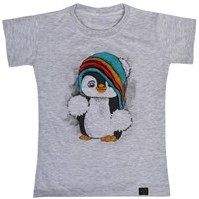 تصویر تی شرت دخترانه 27 طرح پنگوئن کد V04 