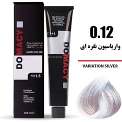 تصویر رنگ موی دوماسی شماره 0.12 واریاسیون نقره‌ای حجم ۱۲۰ میلی‌لیتر 