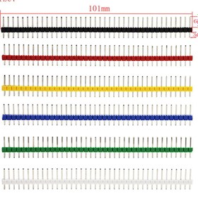 تصویر پین هدر 1x40 نری مستقیم فاصله پین 2.54 میلی متر 