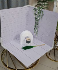 تصویر بکدراپ سه نبش همراه 3 عدد نبشی اتصال backdrop