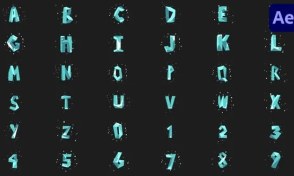 تصویر پروژه آماده انیمیشن حروف یخی | افترافکت 