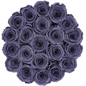 تصویر Grey Eternal Roses in Large White Marble Box | کد: ZNB-1J2V 