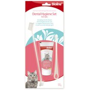 تصویر خمیر دندان و مسواک گربه بایولاین طعم پنیر 50 گرمی ا Bioline Dental Hygiene Set for Cats Bioline Dental Hygiene Set for Cats
