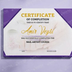 تصویر دانلود سرتیفیکیت ناخن کد 186 