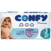 تصویر پوشک کودک کانفی (Confy) سایز 3 مدل Premium بسته 38 عددی پوشک کودک و نوزاد