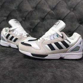 تصویر کفش کتانی مردانه طوسی مشکی زرد آدیداس adidas ZX 750 مدل 3450 