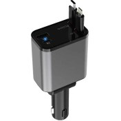 تصویر شارژر فندکی خودرو گرین لاین Retractable 50W – مشکی 