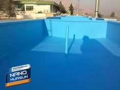 تصویر رنگ آبی عایق استخر نانو هورسان کد 369 وزن 5 کیلوگرم 