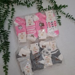 تصویر جوراب دخترانه طرح خرسی 