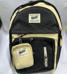 تصویر کوله پشتی فانتزی دانشجویی کرم نانسی Nancy Cream Fancy Student Backpack