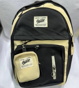 تصویر کوله پشتی فانتزی دانشجویی کرم نانسی Nancy Cream Fancy Student Backpack