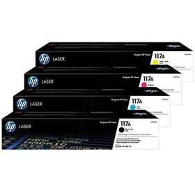 تصویر كارتريج HP117A در چهاررنگ غيرقابل شارژ بدون گارانتي black.w2070A/cyan:W2071A/yellow:W2072A/magenta:W2073A