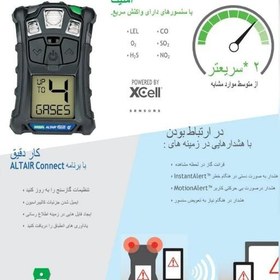 تصویر گاز سنج xr4 چهارگازه ALTAIR 