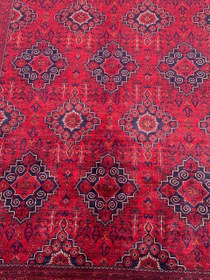 تصویر فرش دستبافت 6متری تمام کرک مرینوس لاکی نقش قابی 45 رج رنگ گیاهی کد 0500139 Handmade 6m all flok carpet,Frame desig,45 Raj,Organic dyes,code 0500139