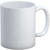 تصویر ماگ سرامیکی سفید با چاپ طرح دلخواه لیوان ساده