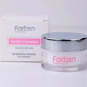 تصویر ژل کرم آبرسان فاربنحاوی روغن ارگان مناسب پوستهای خشک و دهیدراته۵۰میل Hydra complex farben