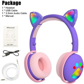 تصویر هدفون بلوتوث گربه ای مدل BK1 Headphone BK1 Cat Ear Bluetooth Wireless Headset