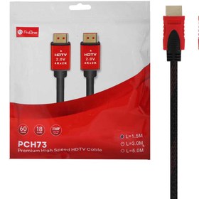 تصویر کابل 1.5 متری ProOne HDMI مدل PCH73-مشکی قرمز 