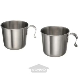 تصویر ماگ استیل ضد زنگ ایکیا 330 سی سی مدل IKEA GRILLTIDER IKEA GRILLTIDER Mug stainless steel 33 cl