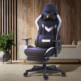 تصویر Drogo Multi-Purpose Ergonomic Gaming Chair with 7 Way adjustable Seat with 3D Armrest Fabric Head amp USB Massager Lumbar Pillow Home amp Office Desk Chair with Full Recliner Back amp Footrest (Black) - ارسال 15 الی 20 روز کاری 