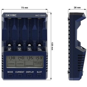 تصویر شارژر و آنالیزور باتری SkyRC NC1500 