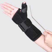 تصویر مچ بند آتل دار تک سایز (نئوپرن) (با آتل شست) طب و صنعت کد 36800 ا Tebosanat Free Size Neoprene Wrist & Thumb Splint Tebosanat Free Size Neoprene Wrist & Thumb Splint