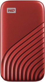 تصویر WD 1TB My Passport SSD Portable External Solid State Drive, Red, Sturdy and Blazing Fast, Password Protection with Hardware Encryption - WDBAGF0010BRD-WESN 1TB Red 
