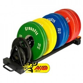 تصویر رک صفحه هالتر افقی Horizontal barbell plate rack 