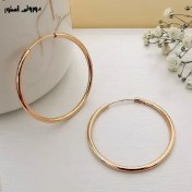 تصویر گوشواره ژوپینگ، حلقه‌ای ساده، طرح طلا، آلیاژ مس A062 