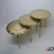 تصویر میز عسلی خورشیدی - طلایی 