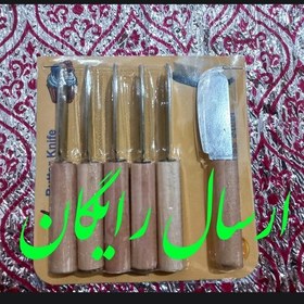 تصویر شاقو پنیر و کره دسته چوبی 