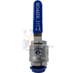 تصویر شیر گازی دوتکه نیپون استیل 201 سایز 21/2 اینچ 