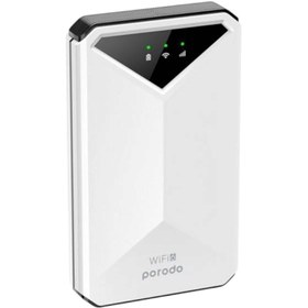 تصویر مودم جیبی 4G/LTE پرودو Porodo 4G LTE & WiFi 6 Pocket Router PD-PT4GRWD-WH 