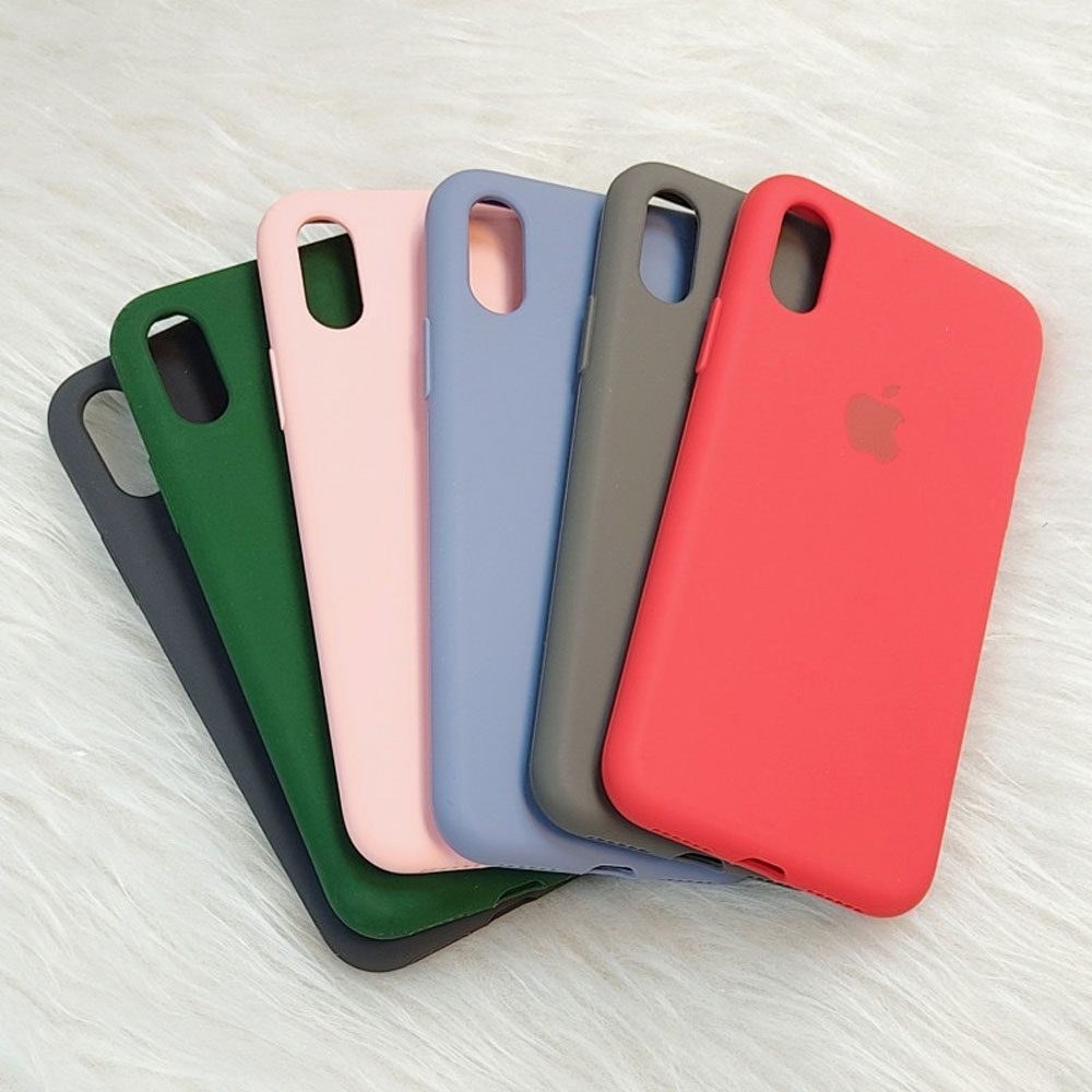 قاب سیلیکونی پاک کنی داخل مخمل مدل Silicone برای گوشی اپل iPhone 5 تا 16 Pro Max