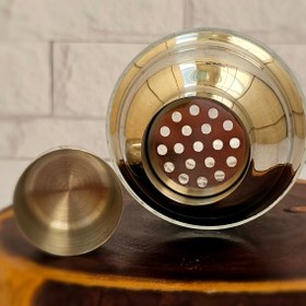 تصویر شیکر شیشه ای - طلایی Shekar