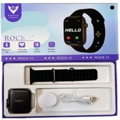 تصویر ساعت هوشمند راک ۳۱ با بند سیلیکونی و صفحه نمایش رنگی 