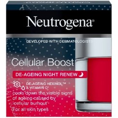 تصویر کرم شب ضد پیری و ضد چروک نوتروژینا فرانسوی حجم ۵۰ میل Neutrogena Cellular Boost Anti-aging Night Cream 