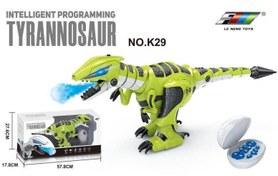 تصویر اسباب بازی دایناسور تیرانوسور هوشمند کنترلی K29 INTELLIGENT PROGRAMING TYRANNOSAUR